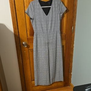 Ann Taylor Factory Black and Gray Jumpsuit